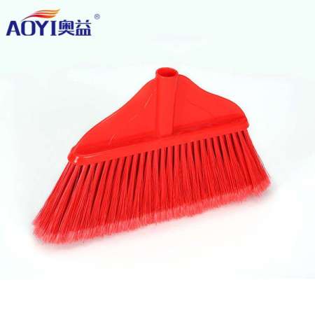 Chinese supplier floor cleaning outdoor plastic nylon side broom brush,flexible soft sweep short handle  broom bristle